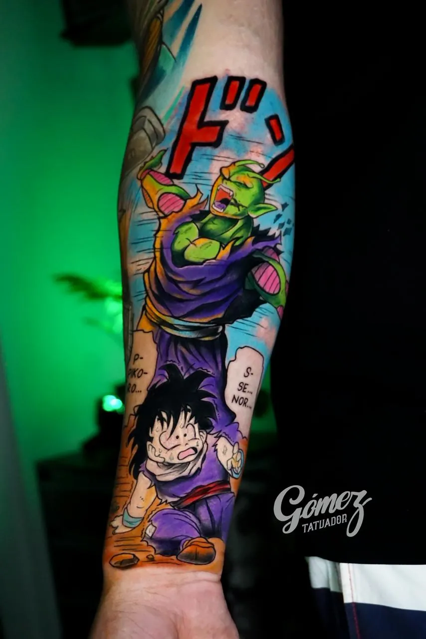 Tatuaje de personaje de anime en Buenos Aires