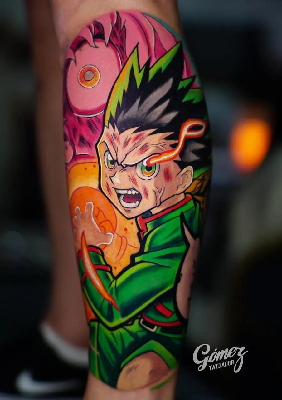 Tatuaje de anime con detalle